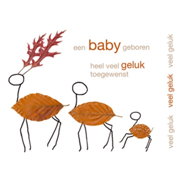 Wenskaart geboorte een baby geboren, heel veel geluk