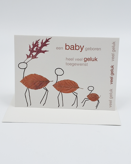 Wenskaart geboorte een baby geboren, heel veel geluk