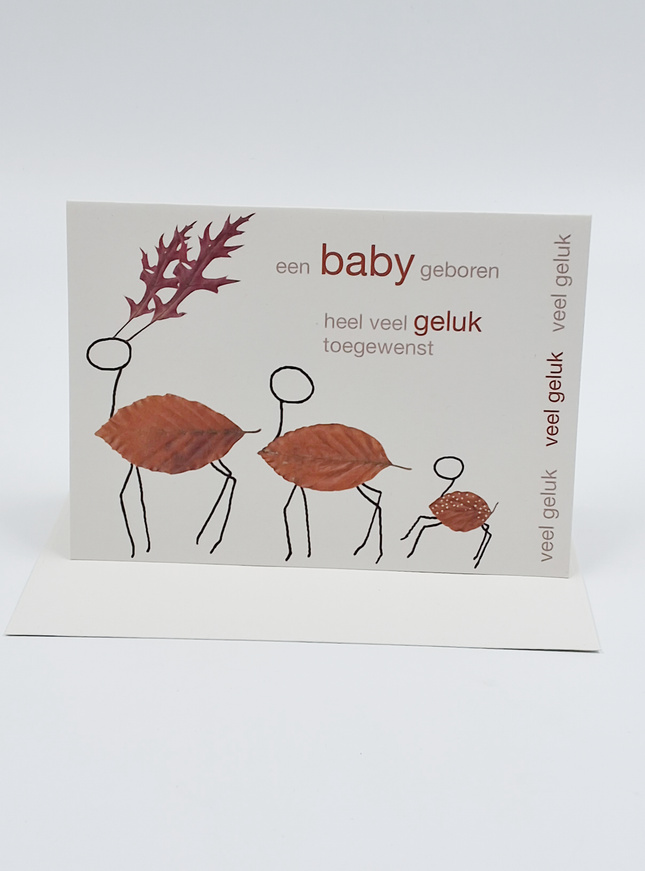 Wenskaart geboorte een baby geboren, heel veel geluk