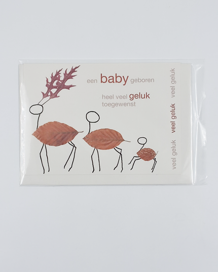 Wenskaart geboorte een baby geboren, heel veel geluk