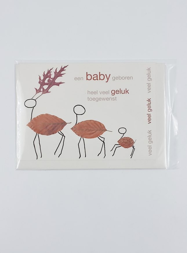 Wenskaart geboorte een baby geboren, heel veel geluk