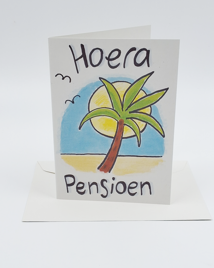 Wenskaart hoera pensioen