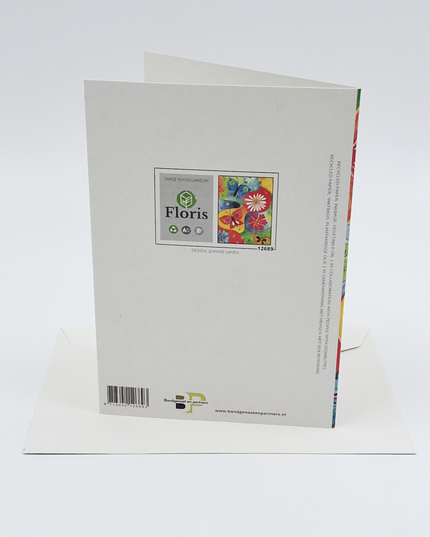 Wenskaart vlinders Jeanine 2 geel