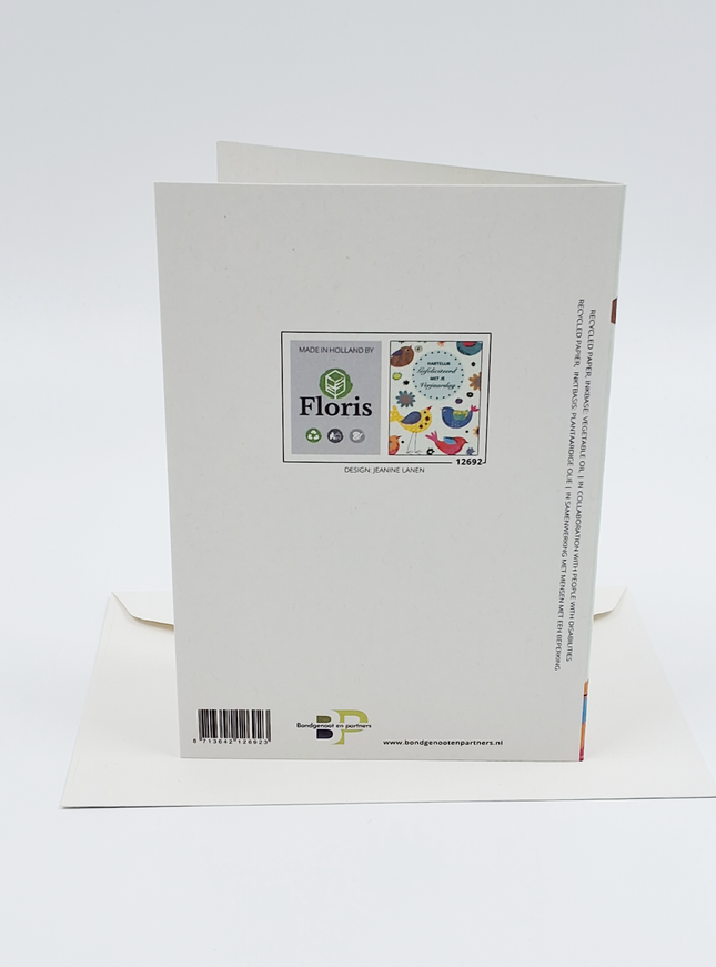 Wenskaart vogels, hartelijk gefeliciteerd met je verjaardag