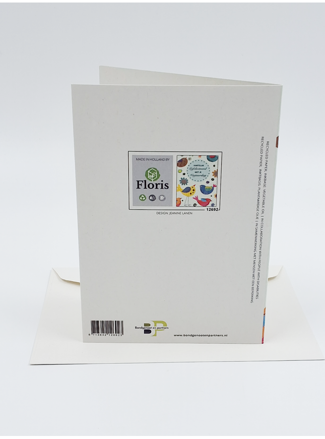 Wenskaart vogels, hartelijk gefeliciteerd met je verjaardag