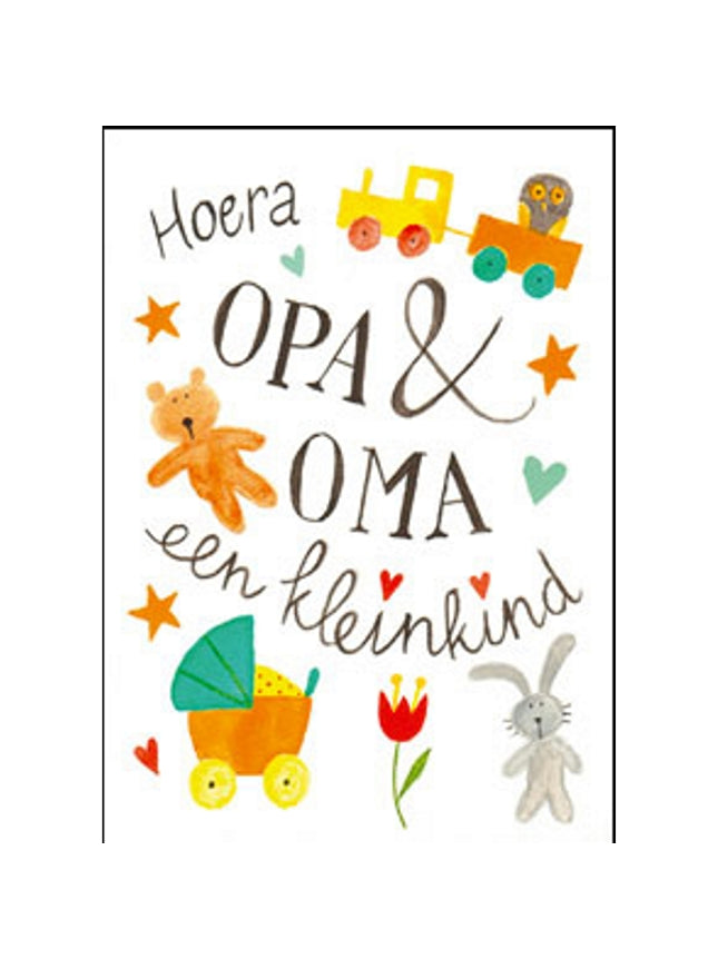 Greeting card Grandpa &amp; Grandma grandchild