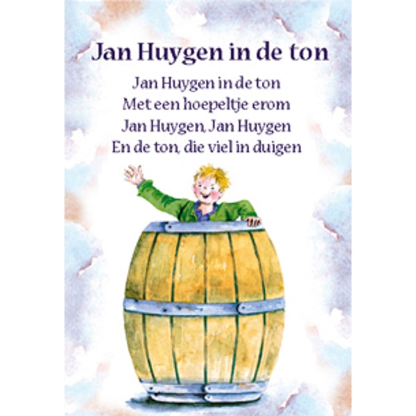 Wenskaart lied "Jan Huygen in de ton"