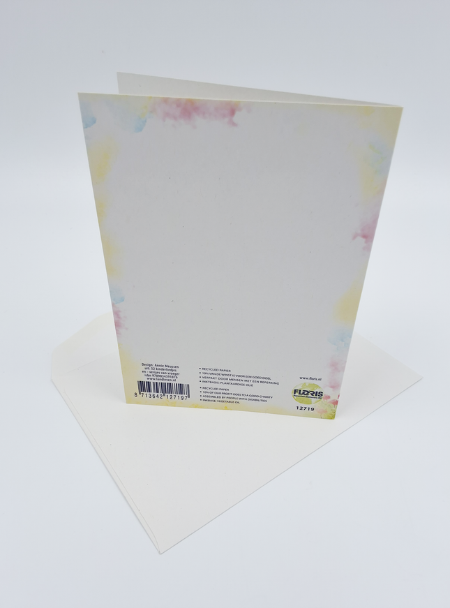 Wenskaart lied "Drie kleine kleutertjes"