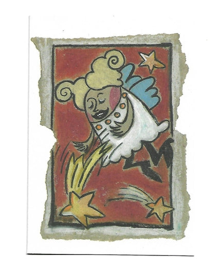 Wenskaart engel met ster