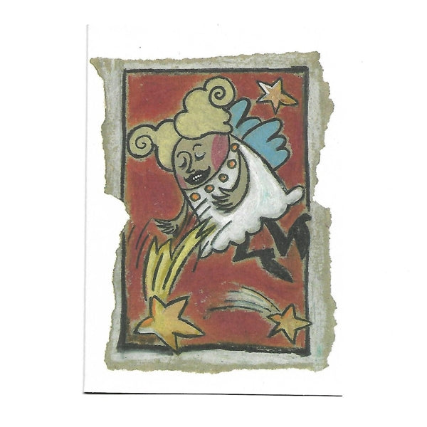 Wenskaart engel met ster