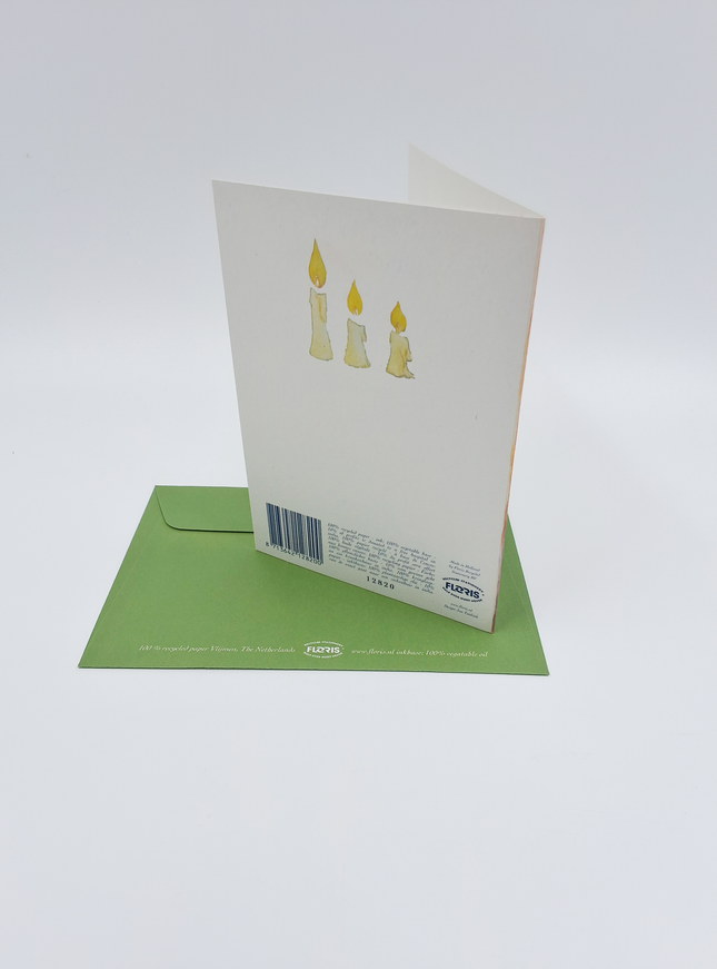 Wenskaart kerstfamilie Jezus