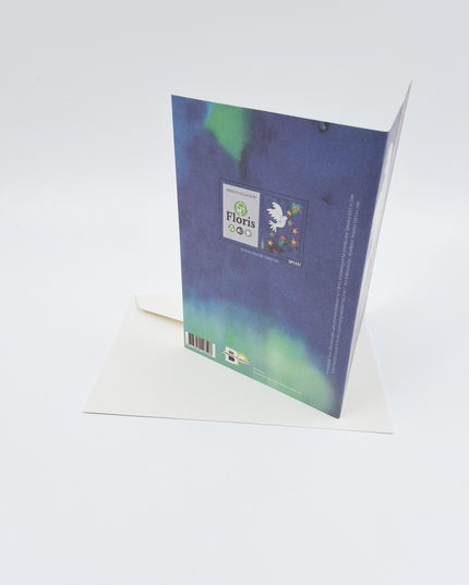 Wenskaart vredesduif met sterreslinger