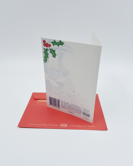 Wenskaart molen Hollands landschap