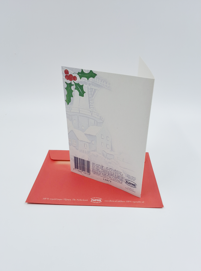 Wenskaart molen Hollands landschap