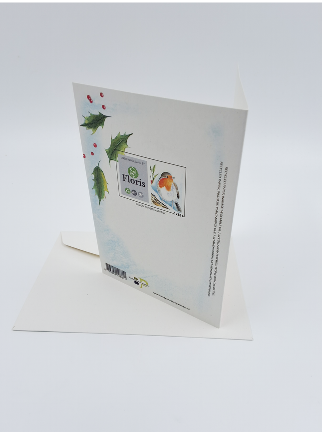 Greeting card robin holly