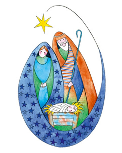 wenskaart Maria en Jozef