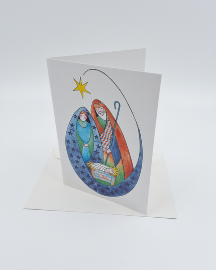 wenskaart Maria en Jozef