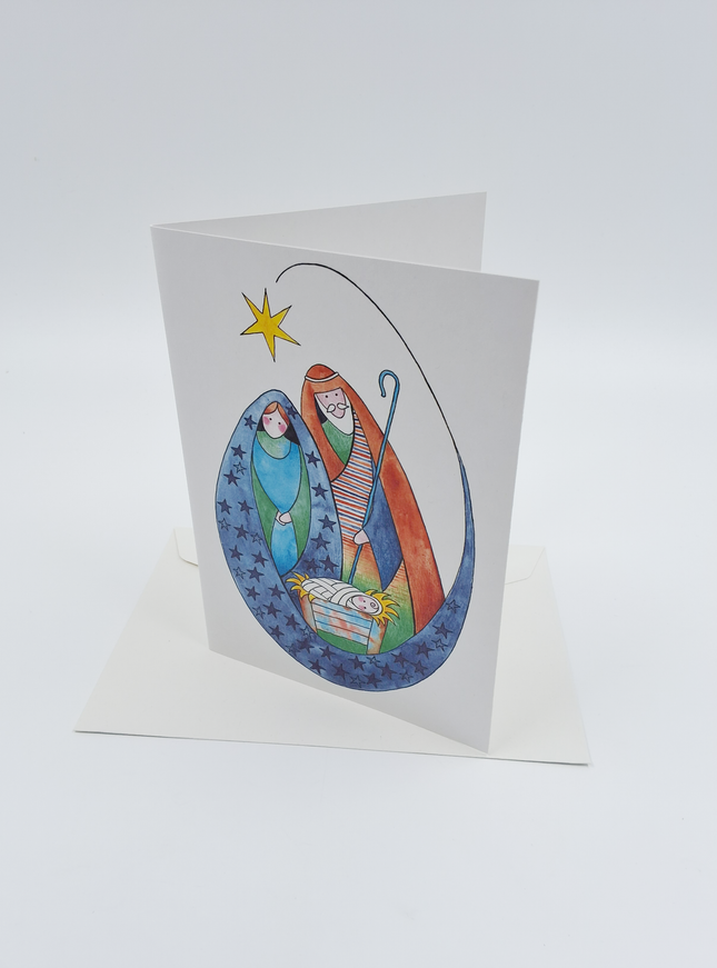 wenskaart Maria en Jozef