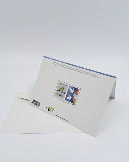 Wenskaart 2 duiven aardbol