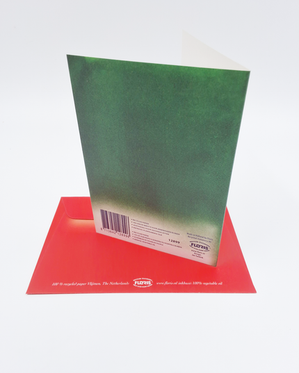 Wenskaart kerstklok mees "prettige feestdagen"