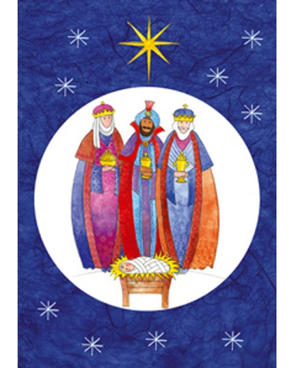 Wenskaart drie koningen ster
