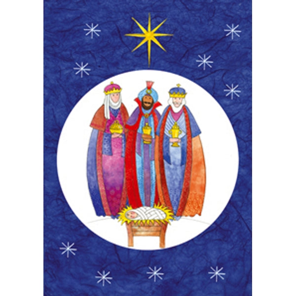 Wenskaart drie koningen ster