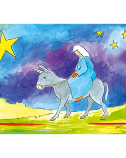 wenskaart Maria ezel