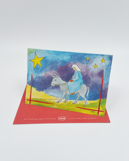 wenskaart Maria ezel