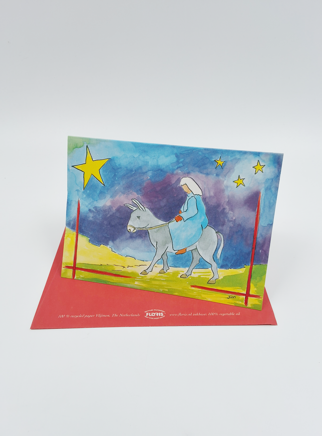 wenskaart Maria ezel