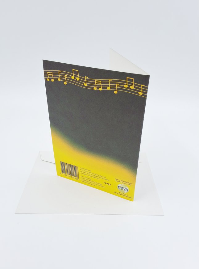 Wenskaart kerstklok groen