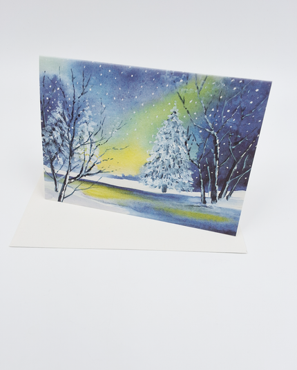 Kerstkaart noorderlicht