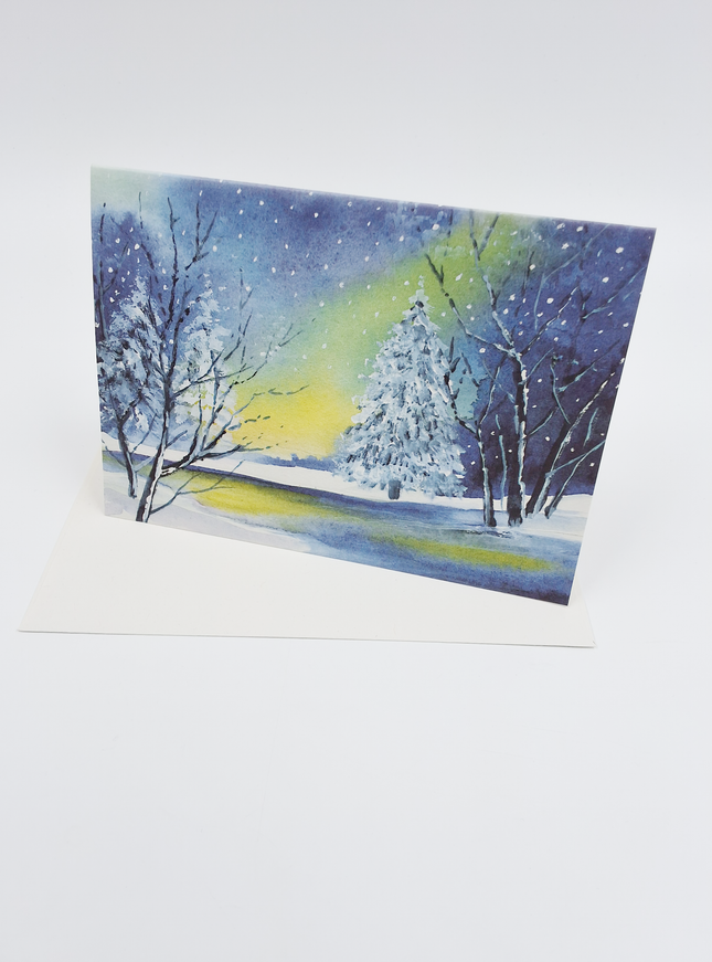 Kerstkaart noorderlicht