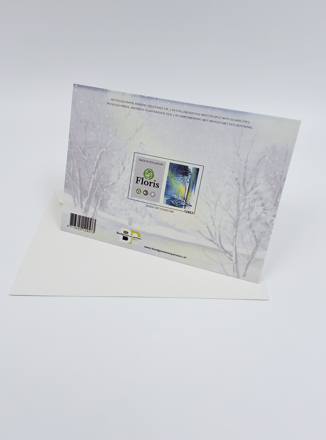 Kerstkaart noorderlicht