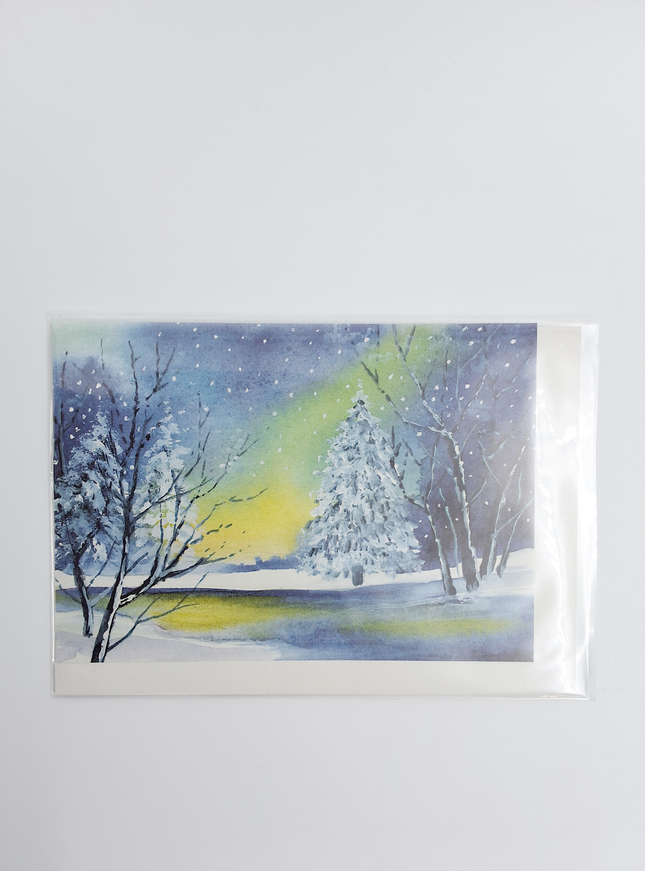 Kerstkaart noorderlicht