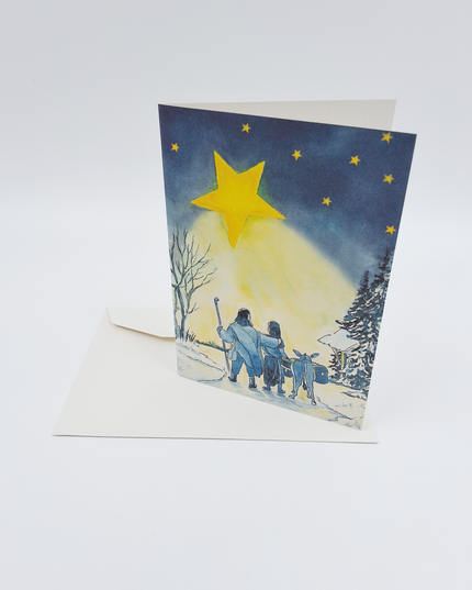 Wenskaart ezel Jozef Maria