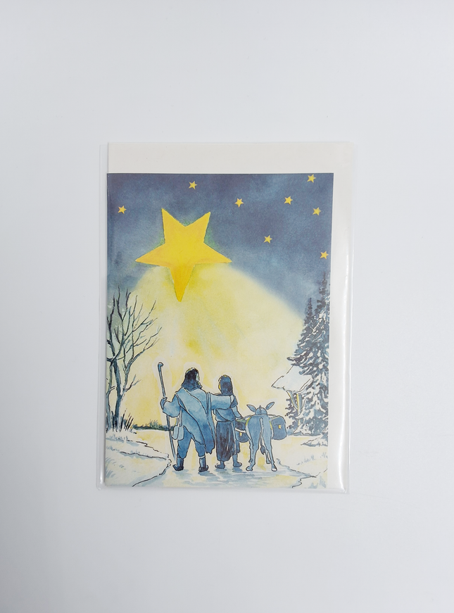 Wenskaart ezel Jozef Maria