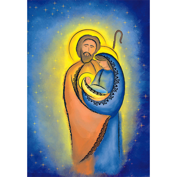 Wenskaart Jezus, Jozef en Maria