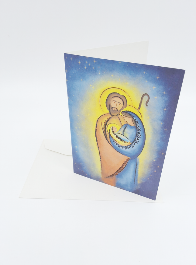 Wenskaart Jezus, Jozef en Maria