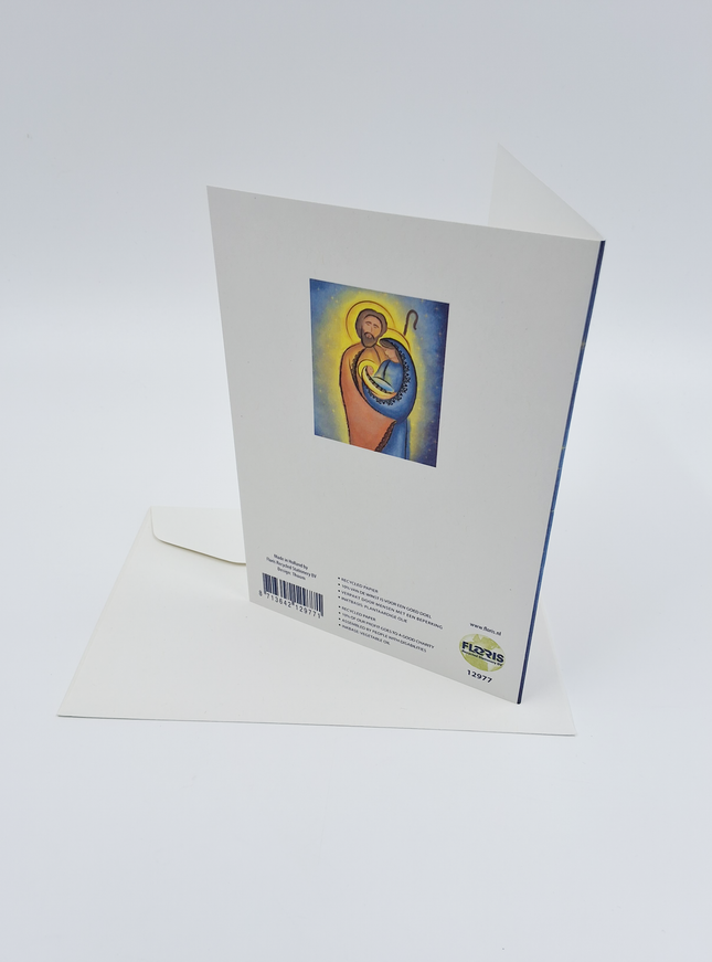 Wenskaart Jezus, Jozef en Maria