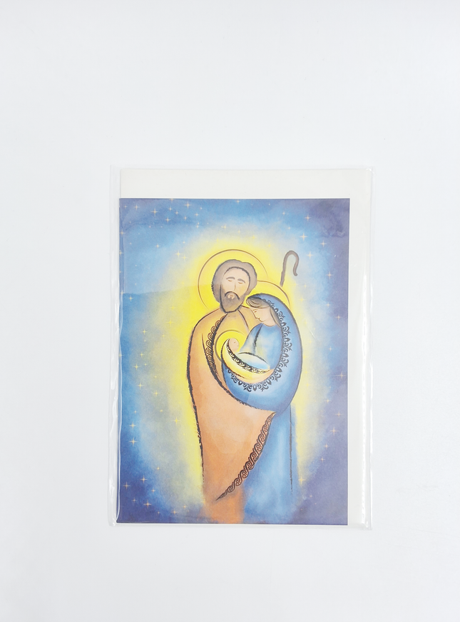 Wenskaart Jezus, Jozef en Maria