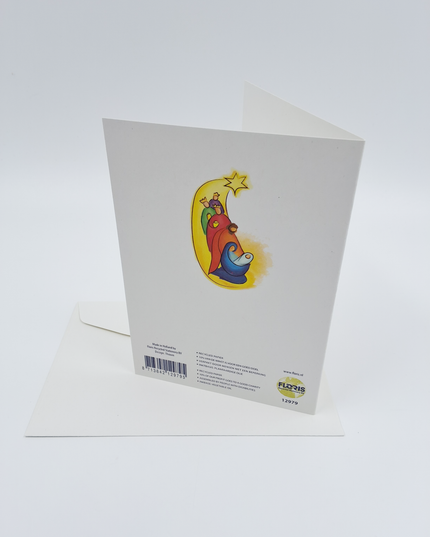 Kerstkaart heilige familie 3 koningen