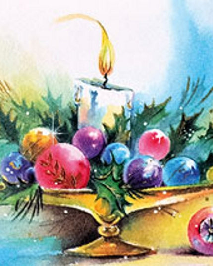 Wenskaart kaars in schaal 2