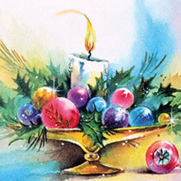 Wenskaart kaars in schaal 2