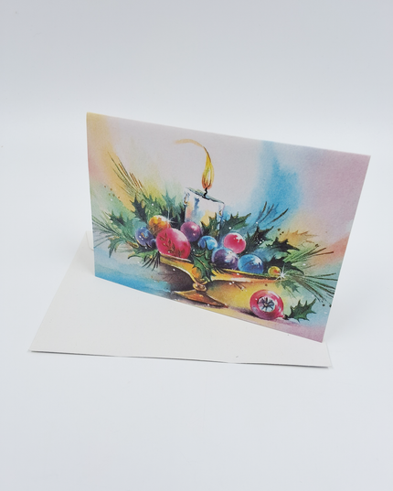 Wenskaart kaars in schaal 2