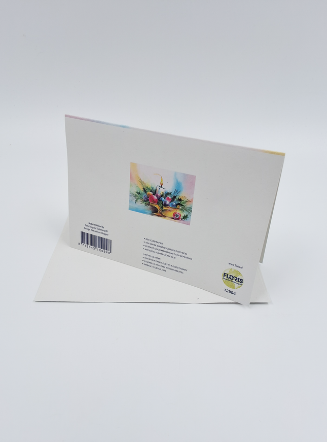 Wenskaart kaars in schaal 2