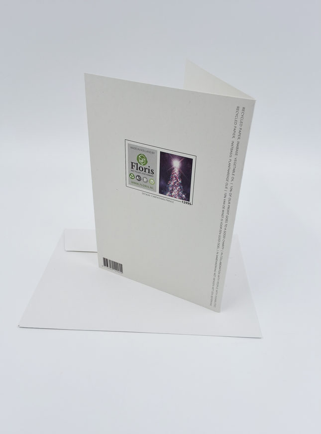 Wenskaart kerstboom licht