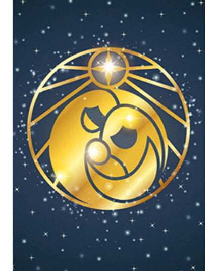 Wenskaart Jozef, Maria, Jezus