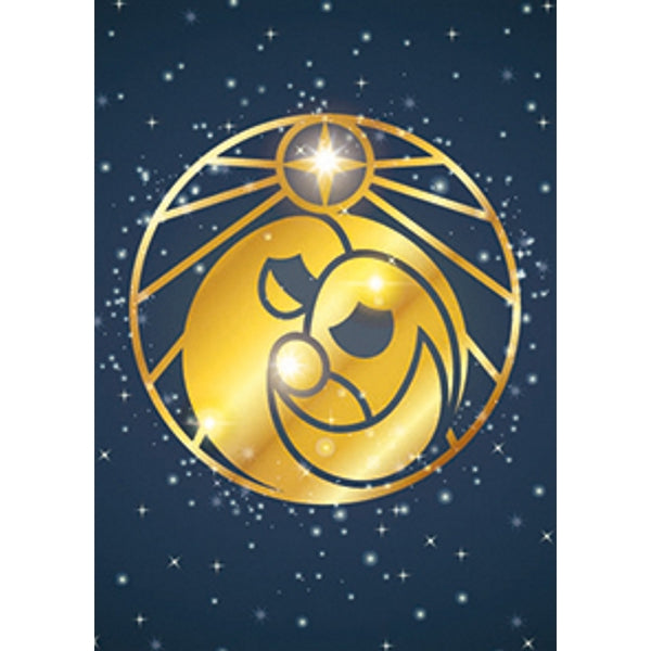 Wenskaart Jozef, Maria, Jezus