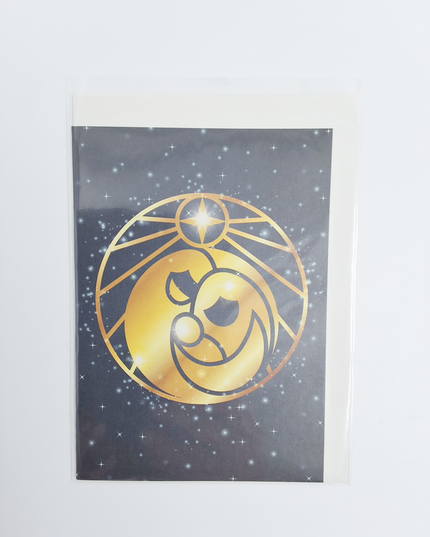 Wenskaart Jozef, Maria, Jezus