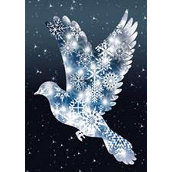 Wenskaart vredesduif sterren